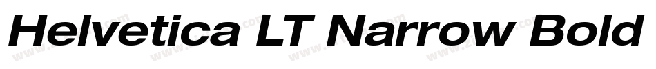 Helvetica LT Narrow Bold Oblique字体转换